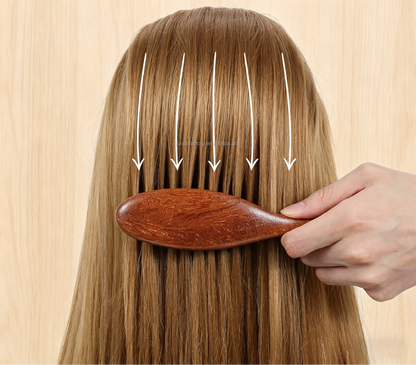 Wooden scalp and body massage comb