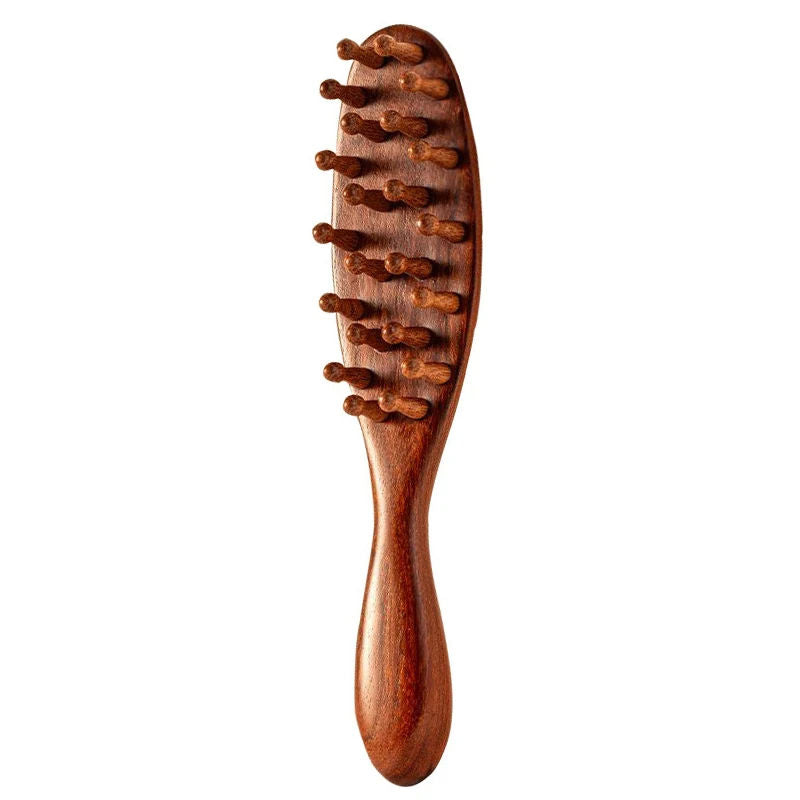 Wooden scalp and body massage comb