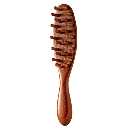 Wooden scalp and body massage comb