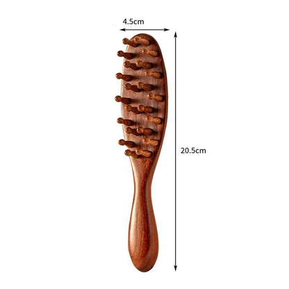 Wooden scalp and body massage comb